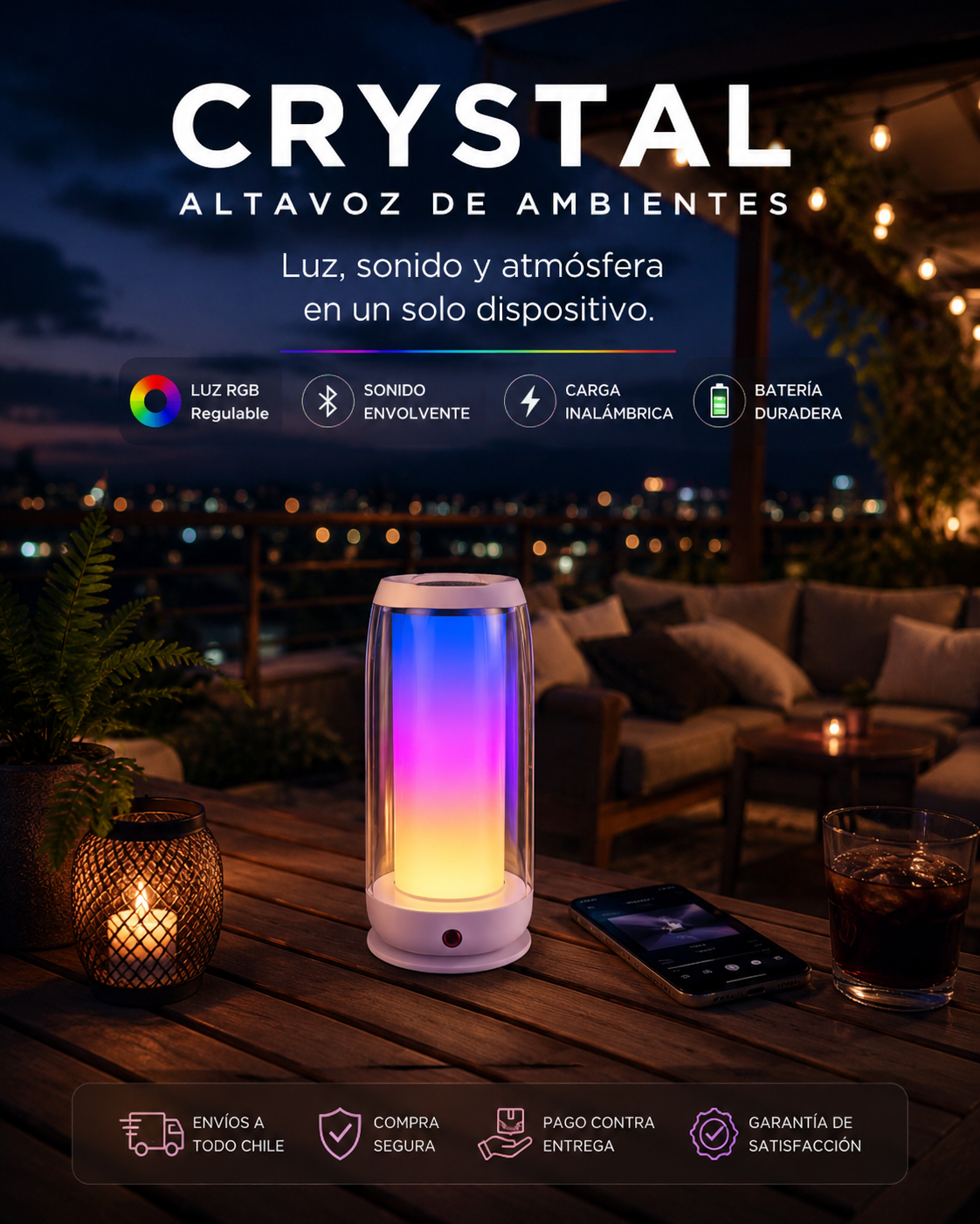 Crystal • Altavoz de Ambientes ✨